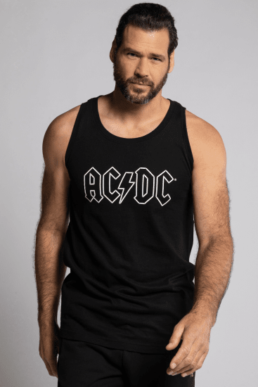 JP1880 AC/DC Graphic Comfort Fit Band Tank Top Black - T-shirts - T-shirts Homme Grande Taille