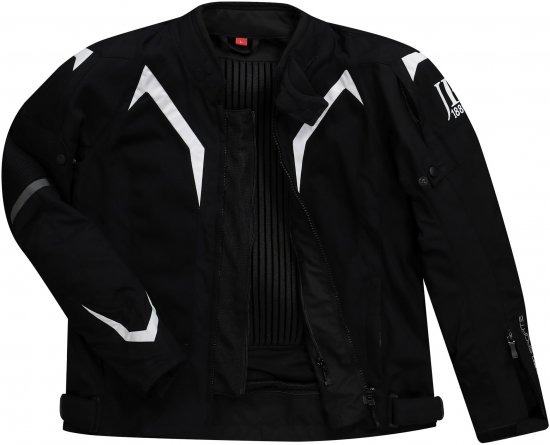 JP1880 3D Mesh Insert Motorcycle Jacket Black - Vêtements de moto grande taille - Vêtements moto grande taille pour hommes