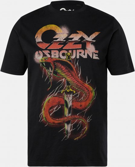 JP1880 Ozzy Osbourne Graphic Band T-Shirt Black - T-shirts - T-shirts Homme Grande Taille
