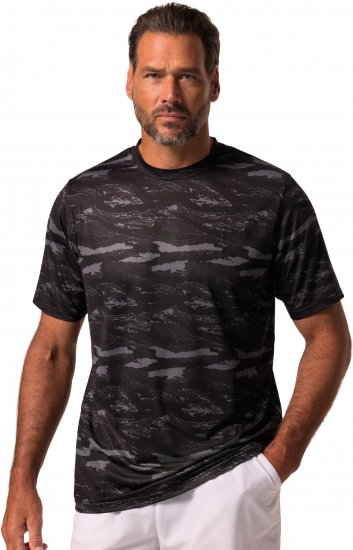 JP1880 QuickDry Graphic Print Tennis T-Shirt Black - Sport & outdoor - Vêtements de sport grande taille 
