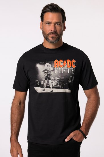 JP1880 AC/DC 50th Anniversary Band Photo T-Shirt Black - T-shirts - T-shirts Homme Grande Taille