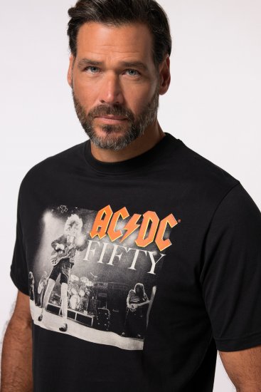 JP1880 AC/DC 50th Anniversary Band Photo T-Shirt Black - T-shirts - T-shirts Homme Grande Taille