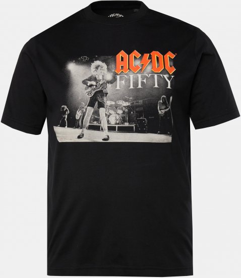 JP1880 AC/DC 50th Anniversary Band Photo T-Shirt Black - T-shirts - T-shirts Homme Grande Taille