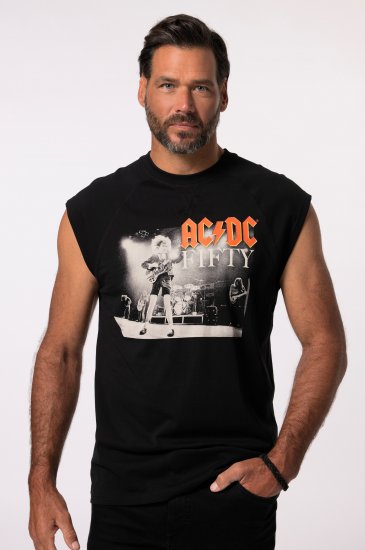 JP1880 AC/DC 50th Anniversary Band Photo Tank Top Black - T-shirts - T-shirts Homme Grande Taille
