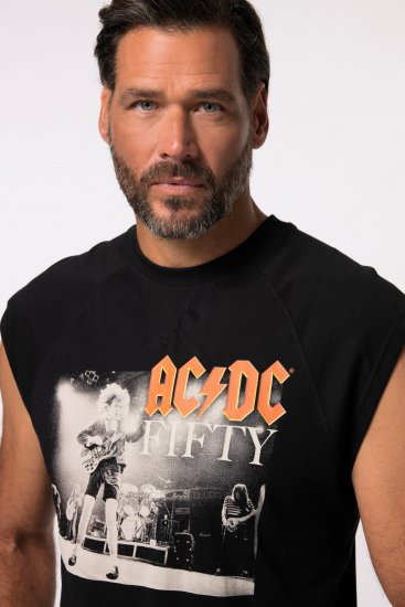 JP1880 AC/DC 50th Anniversary Band Photo Tank Top Black - T-shirts - T-shirts Homme Grande Taille