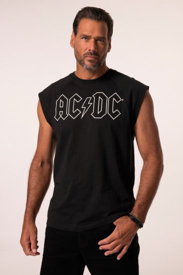 JP1880 AC/DC Classic Logo Band Tank Top Black - T-shirts - T-shirts Homme Grande Taille