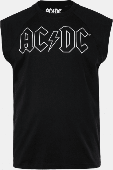 JP1880 AC/DC Classic Logo Band Tank Top Black - T-shirts - T-shirts Homme Grande Taille