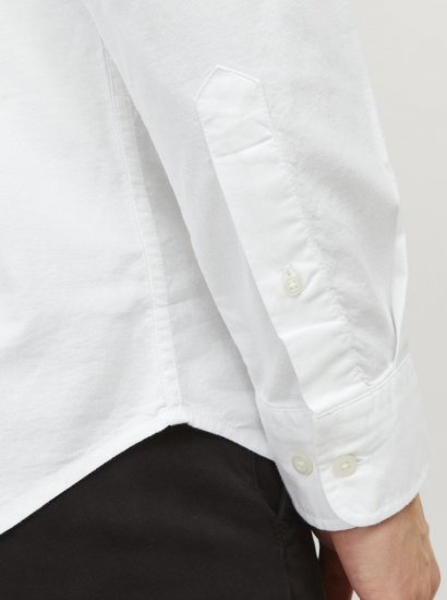 Jack & Jones Brook Oxford Long Sleeve Shirt White - Chemises - Chemises Grandes Tailles Hommes