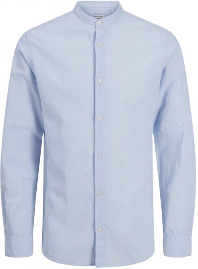 Jack & Jones Breeze Poplin Long Sleeve Shirt Chambray Blue - Chemises - Chemises Grandes Tailles Hommes