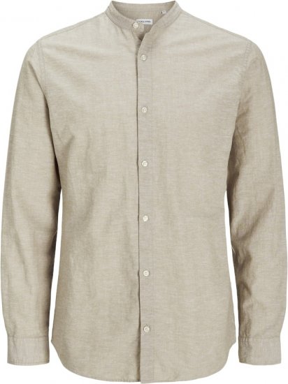 Jack & Jones Breeze Poplin Long Sleeve Shirt Beige - Chemises - Chemises Grandes Tailles Hommes