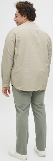 Jack & Jones Breeze Poplin Long Sleeve Shirt Beige - Chemises - Chemises Grandes Tailles Hommes