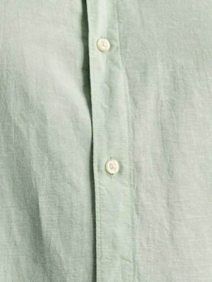 Jack & Jones Breeze Linen Blend Short Sleeve Shirt Iceberg Green - Chemises - Chemises Grandes Tailles Hommes