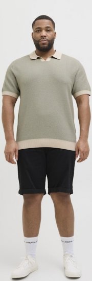 Jack & Jones Ceaston Knit Short Sleeve Sweater Vetiver - Sweatshirts & hoodies - Sweatshirts/Hoodies grande taille homme