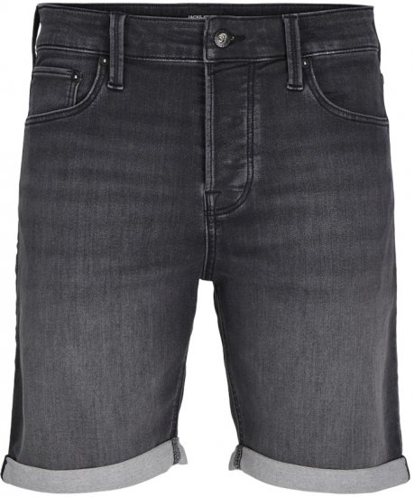 Jack & Jones Rick Con I.K. SHORTS Black Denim - Shorts - Shorts hommes grande taille