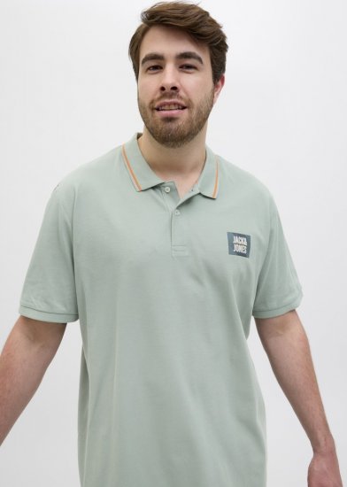 Jack & Jones Hudson Short Sleeve Polo Iceberg Green - Polos - Polos homme grande taille