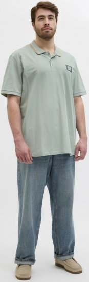 Jack & Jones Hudson Short Sleeve Polo Iceberg Green - Polos - Polos homme grande taille