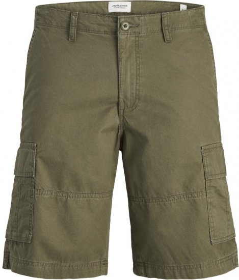 Jack & Jones Cole Mateo Cargo Shorts Olive Night - Shorts - Shorts hommes grande taille