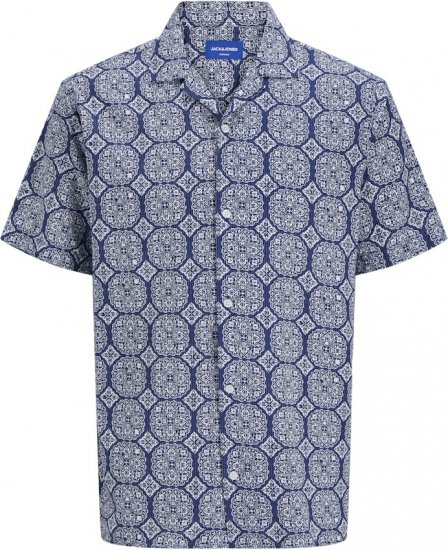 Jack & Jones Summer Seersucker Short Sleeve Shirt Light Blue - Chemises - Chemises Grandes Tailles Hommes