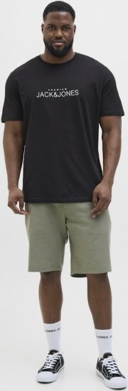 Jack & Jones Lavance Crew Neck T-Shirt Black Beauty - T-shirts - T-shirts Homme Grande Taille