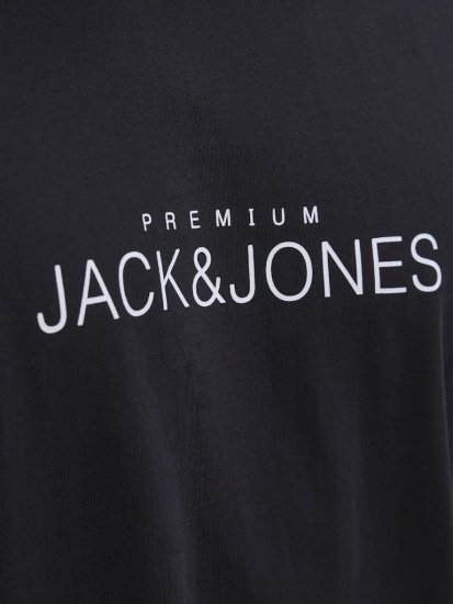 Jack & Jones Lavance Crew Neck T-Shirt Black Beauty - T-shirts - T-shirts Homme Grande Taille