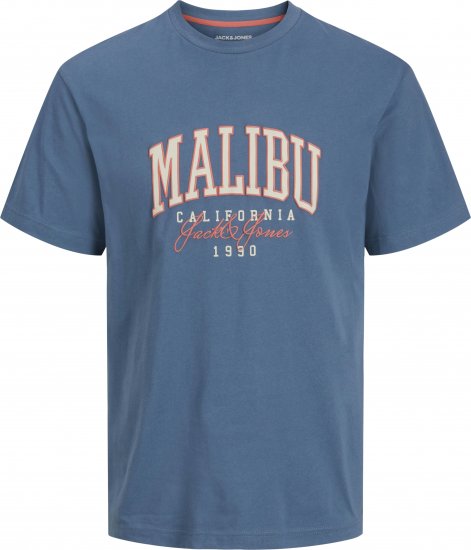 Jack & Jones Detroit Crew Neck T-Shirt Blue - T-shirts - T-shirts Homme Grande Taille
