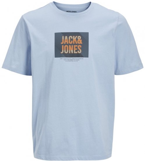 Jack & Jones Hudson Crew Neck T-Shirt Chambray Blue - T-shirts - T-shirts Homme Grande Taille