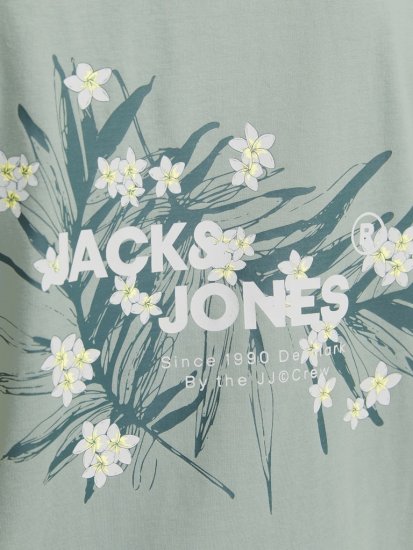 Jack & Jones Hawaii Crew Neck T-Shirt Iceberg Green - T-shirts - T-shirts Homme Grande Taille