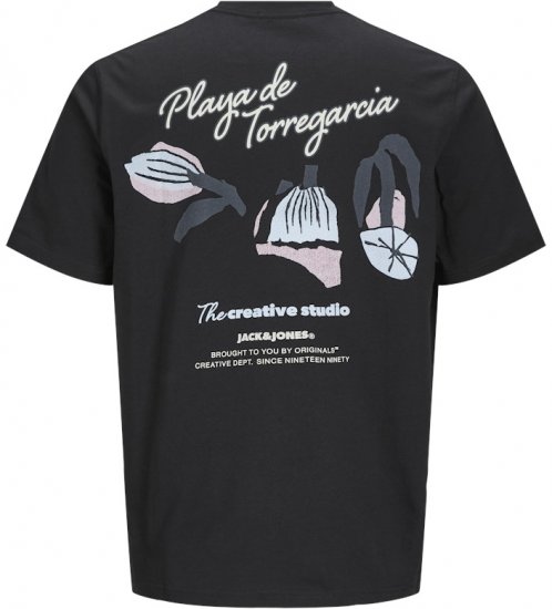 Jack & Jones Almeria Back Print T-Shirt Black - T-shirts - T-shirts Homme Grande Taille