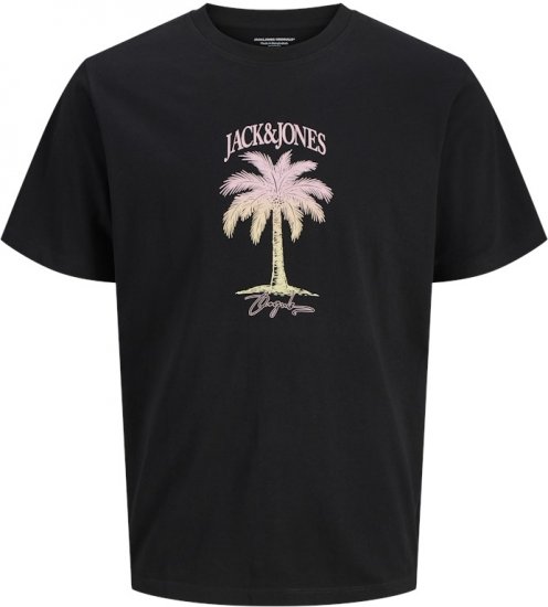 Jack & Jones Almeria Crew Neck T-Shirt Black - T-shirts - T-shirts Homme Grande Taille