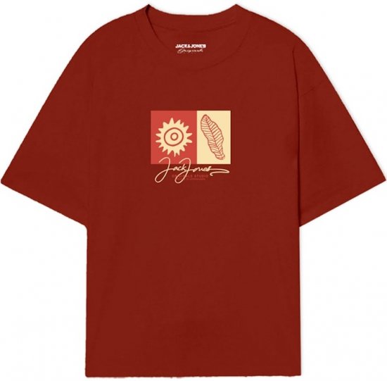 Jack & Jones Canggu Crew Neck T-Shirt Arabian Spice - T-shirts - T-shirts Homme Grande Taille