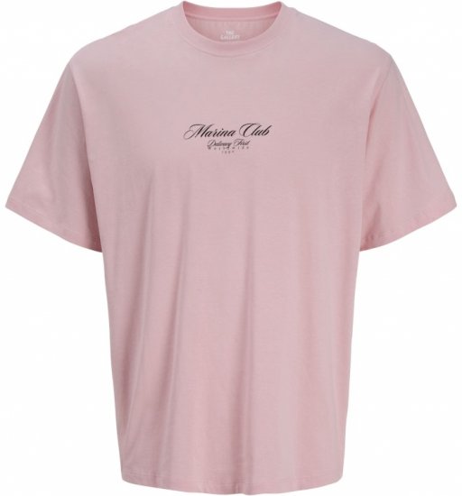 Jack & Jones Marina Crew Neck T-Shirt Tickled Pink - T-shirts - T-shirts Homme Grande Taille