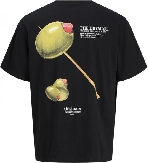 Jack & Jones Marina Crew Neck T-Shirt Black - T-shirts - T-shirts Homme Grande Taille