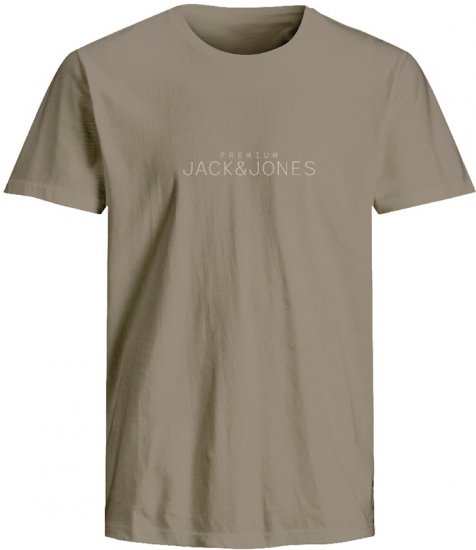 Jack & Jones Lavance Crew Neck T-Shirt Brown - T-shirts - T-shirts Homme Grande Taille