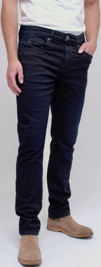 Kam Jeans Jacob Knitted Denim Reg Fit Jeans Blue-Black - Jeans et pantalons - Jeans et Pantalons grande taille 