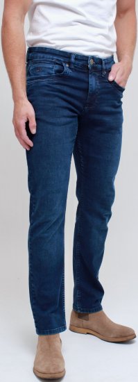 Kam Jeans Jacob Knitted Denim Reg Fit Jeans Mid Wash Blue - Jeans et pantalons - Jeans et Pantalons grande taille 