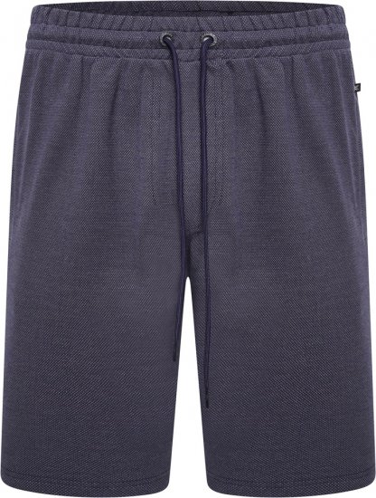 Kam Jeans 3317 Textured Interlock Shorts Indigo - Pantalons/shorts de survêtement - Survêtement/jogging grandes tailles