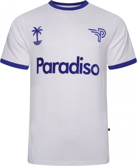 Kam Jeans 5768 Paradiso Print T-Shirt Bright White - T-shirts - T-shirts Homme Grande Taille