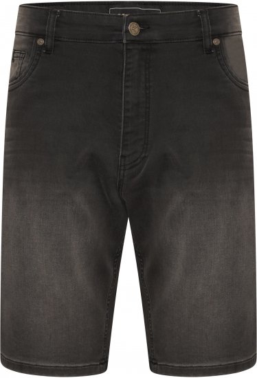 Kam Jeans NUNEZ2 Knitted Denim Stretch Shorts Charcoal - Shorts - Shorts hommes grande taille