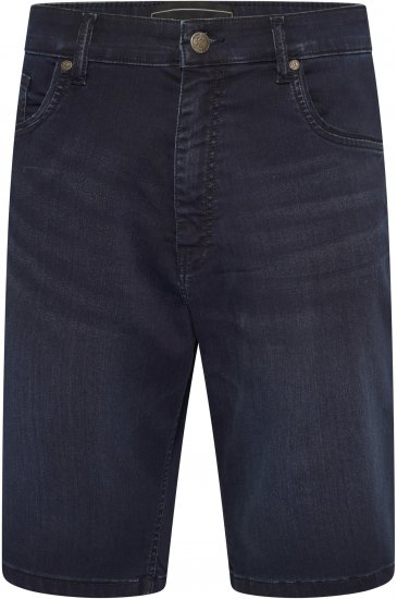 Kam Jeans NUNEZ2 Knitted Denim Stretch Shorts Dark Navy - Shorts - Shorts hommes grande taille