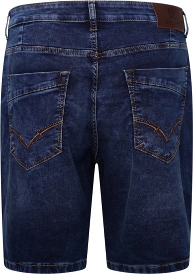 Kam Jeans Pepe Knitted Denim Shorts Random Mid Wash Blue - Shorts - Shorts hommes grande taille