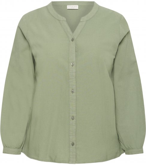 Kaffe Curve Nana Chemise à manches longues Vert - Blouses et tuniques - 