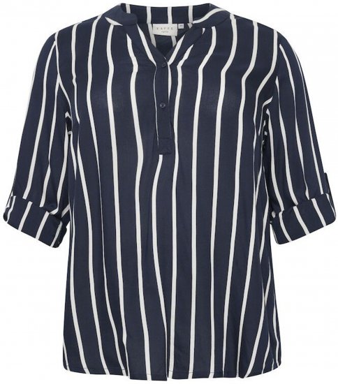 Kaffe Curve Sida Blouse Midnight/Craie Rayée - Blouses et tuniques - 