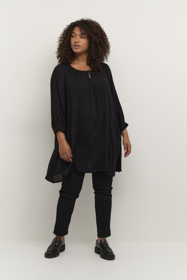 Kaffe Curve Ami Manches 3/4 Tunique Noir profond - T-shirts - 