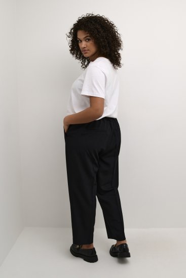 Kaffe Curve Sakira Pantalon cropped Noir profond - Jeans & Pantalons Femme Grandes Tailles – Plus Size - 