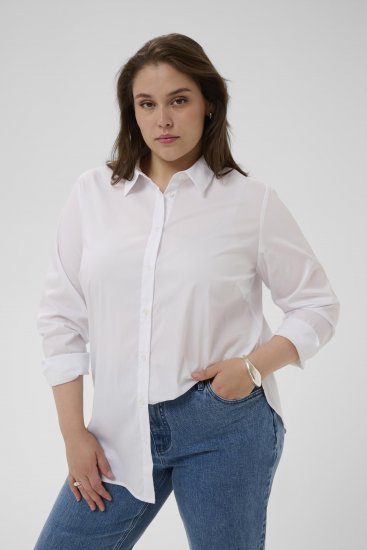 Kaffe Curve Laina Shirt Optical White - Chemisiers - 