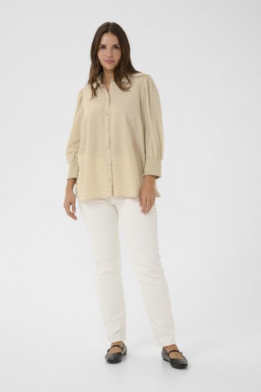 Kaffe Curve Penelopia Shirt Feather Grey - Chemisiers - 