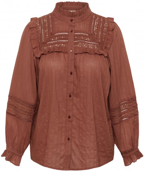 Kaffe Curve Jessa Shirt Henna Brown - Blouses et tuniques - 
