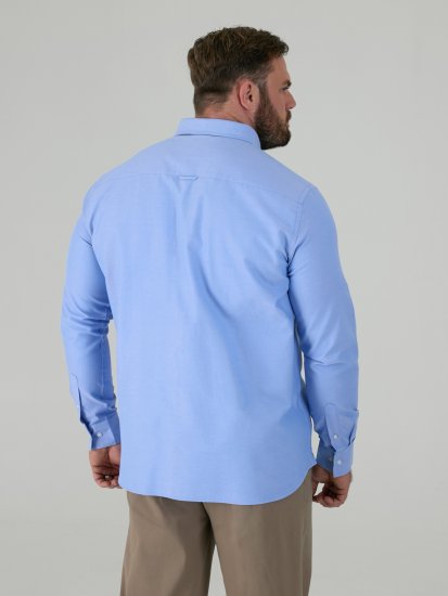 D555 Richard Chemise Oxford Manches Longues TALL Bleu Ciel - TALL chemises - 