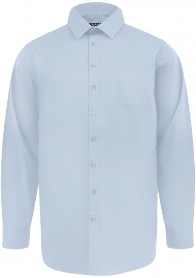 D555 Oliver Chemise Stretch Manches Longues Anti-Taches Sans Repassage Bleu Ciel - Chemises - Chemises Grandes Tailles Hommes