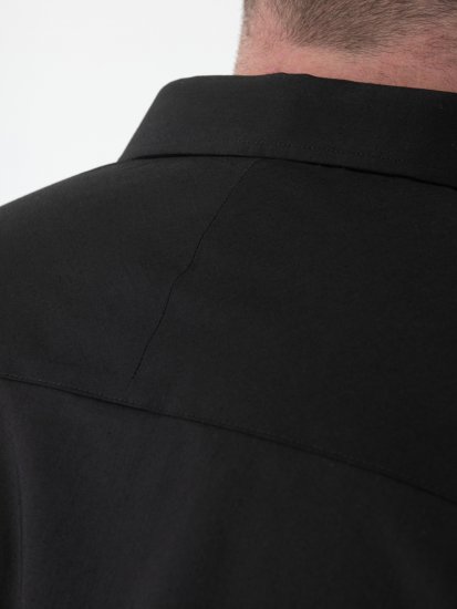 D555 Oliver Chemise Stretch Manches Longues Anti-Taches Sans Repassage Noire - Chemises - Chemises Grandes Tailles Hommes